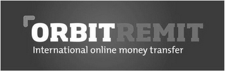 ORBITREMIT INTERNATIONAL ONLINE MONEY TRANSFER logo