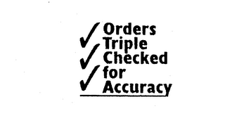 ORDERS TRIPLE CHECKED FOR ACCURACY logo