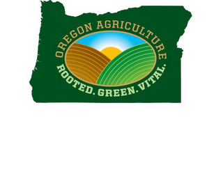 OREGON AGRICULTURE ROOTED. GREEN. VITAL. logo