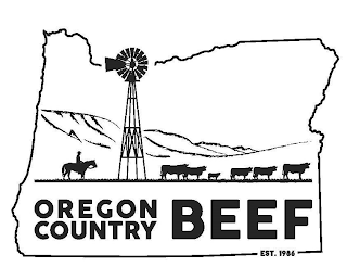 OREGON COUNTRY BEEF EST. 1986 logo