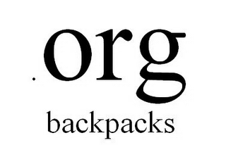 .ORG BACKPACKS logo