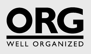ORG WELL ORGANIZED logo