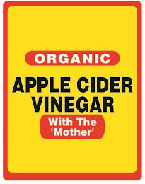 ORGANIC APPLE CIDER VINEGAR WITH THE 'MOTHER' logo
