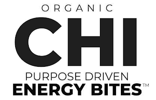 ORGANIC CHI PURPOSE DRIVEN ENERGY BITES logo