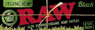 ORGANIC HEMP RAW BLACK SLOW BURNING ORGANIC HEMP PAPERS AUTHENTIC UNBLEACHED GENUINE HEMP FIBERS 1 ¼ SIZE logo