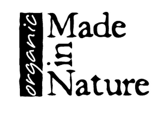 ORGANIC MADE IN NATURE logo
