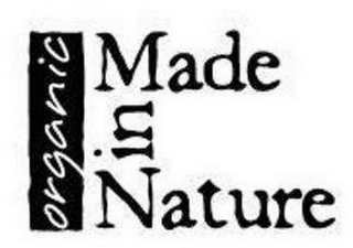 ORGANIC MADE IN NATURE logo