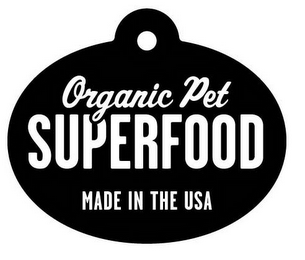ORGANIC PET SUPERFOOD MADE IN THE USA logo