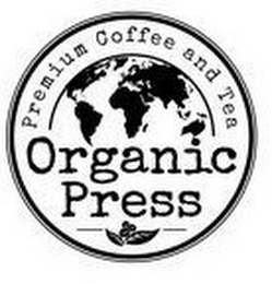 ORGANIC PRESS PREMIUM COFFEE AND TEA logo