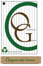 ORGANICALLY GREEN RECYCLED PAPER ORGANICALLY GREEN logo