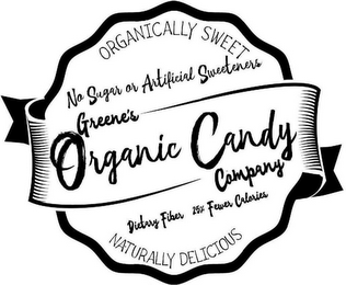 ORGANICALLY SWEET NO SUGAR OR ARTIFICIAL SWEETENERS THE ORGANIC CANDY COMPANY NATURALLY DELICIOUS logo