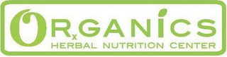 ORGANICS: HERBAL NUTRITION CENTER X logo