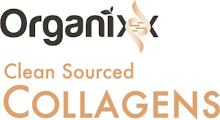 ORGANIXX CLEAN SOURCED COLLAGENS logo