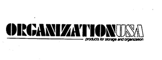 ORGANIZATION USA PRODUCTS FOR STORAGE AND ORGANIZATION logo