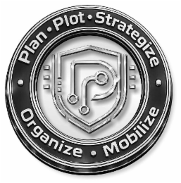 ORGANIZE MOBILIZE PLAN PLOT STRATEGIZE logo