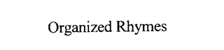 ORGANIZED RHYMES logo