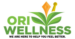 ORI WELLNESS WE ARE HERE TO HELP YOU FEEL BETTER logo
