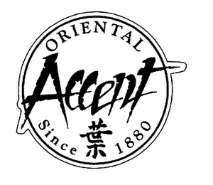 ORIENTAL ACCENT SINCE 1880 logo