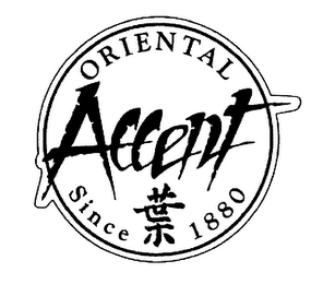 ORIENTAL ACCENT SINCE 1880 logo