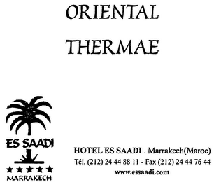 ORIENTAL THERMAE ES SAADI MARRAKECH HOTEL ES SAADI ... logo