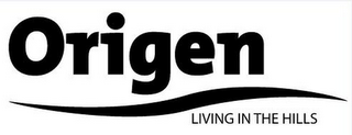 ORIGEN LIVING IN THE HILLS logo