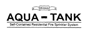 ORIGINAL AQUA-TANK SELF-CONTAINED RESIDENTIAL FIRE SPRINKLER SYSTEM