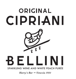 ORIGINAL CIPRIANI BELLINI SPARKLING WINE AND WHITE PEACH PURÉE HARRY'S BAR — VENEZIA 1931 logo