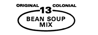 ORIGINAL COLONIAL 13 BEAN SOUP MIX logo
