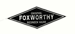 ORIGINAL FOXWORTHY REDNECK WEAR logo