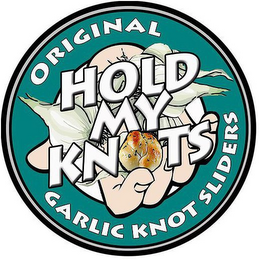ORIGINAL GARLIC KNOT SLIDERS HOLD MY KNOTS logo