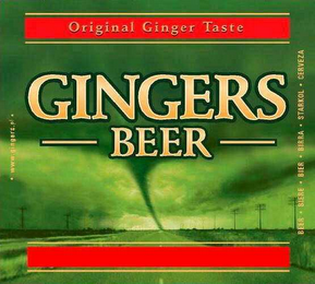 ORIGINAL GINGER TASTE GINGERS BEER BEER · BIERE · BIER · BIRRA · STARKOL · CERVEZA WWW.GINGERS.PL logo