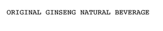 ORIGINAL GINSENG NATURAL BEVERAGE logo
