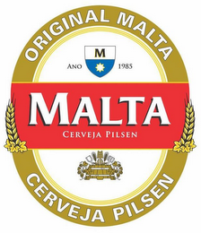 ORIGINAL MALTA ANO M 1985 MALTA CERVEJAPILSEN CERVEJA PILSEN logo