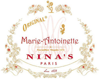 ORIGINAL MARIE-ANTOINETTE VERSAILLES DEPUIS 1672 NINA'S PARIS SINCE 1672 logo
