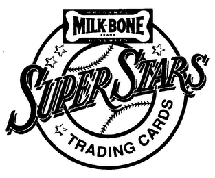 ORIGINAL MILK-BONE BRAND BISCUITS SUPER STARS TRADING CARDS logo