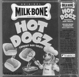 ORIGINAL MILK-BONE HOT DOGZ CRUNCHY DOG TREATS logo