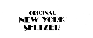 ORIGINAL NEW YORK SELTZER logo