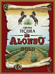 ORIGINAL TEQUILA DE ALONSO GOLD MADE IN MEXICO-HECHO EN MEXICO logo