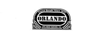 ORLANDO FINEST BREADS SINCE 1872 ORLANDO BAKING CO. logo