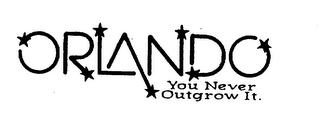 ORLANDO YOU NEVER OUTGROW IT. logo