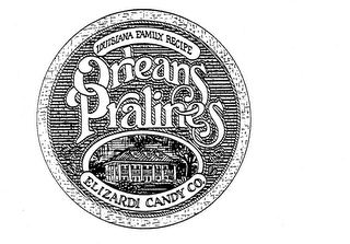 ORLEANS PRALINES LOUISIANA FAMILY RECIPE ELIZARDI CANDY CO. logo