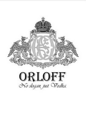 ORLOFF NO SLOGAN, JUST VODKA logo