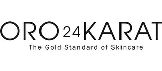 ORO 24 KARAT THE GOLD STANDARD OF SKINCARE logo