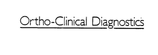 ORTHO-CLINICAL DIAGNOSTICS