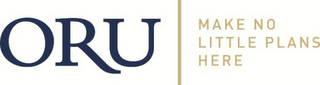 ORU MAKE NO LITTLE PLANS HERE logo