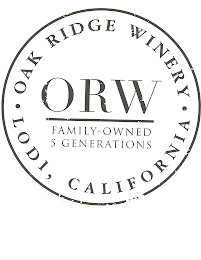 ORW FAMILY-OWNED 5 GENERATIONS OAK RIDGE WINERY LODI, CALIFORNIA logo