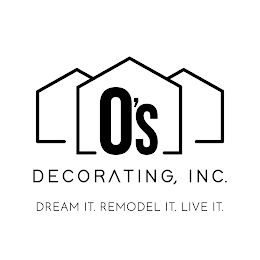 O'S DECORATING, INC. DREAM IT. REMODEL IT. LIVE IT. logo