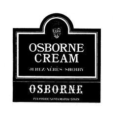 OSBORNE CREAM JEREZ-XERES-SHERRY OSBORNEPUERTO DE SANTA MARIA-SPAIN logo