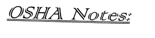 OSHA NOTES logo