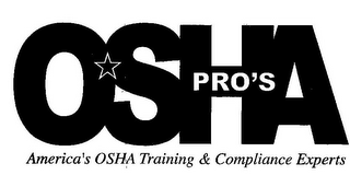 OSHA PRO'S AMERICA'S OSHA TRAINING & COMPLIANCE EXPERTS logo